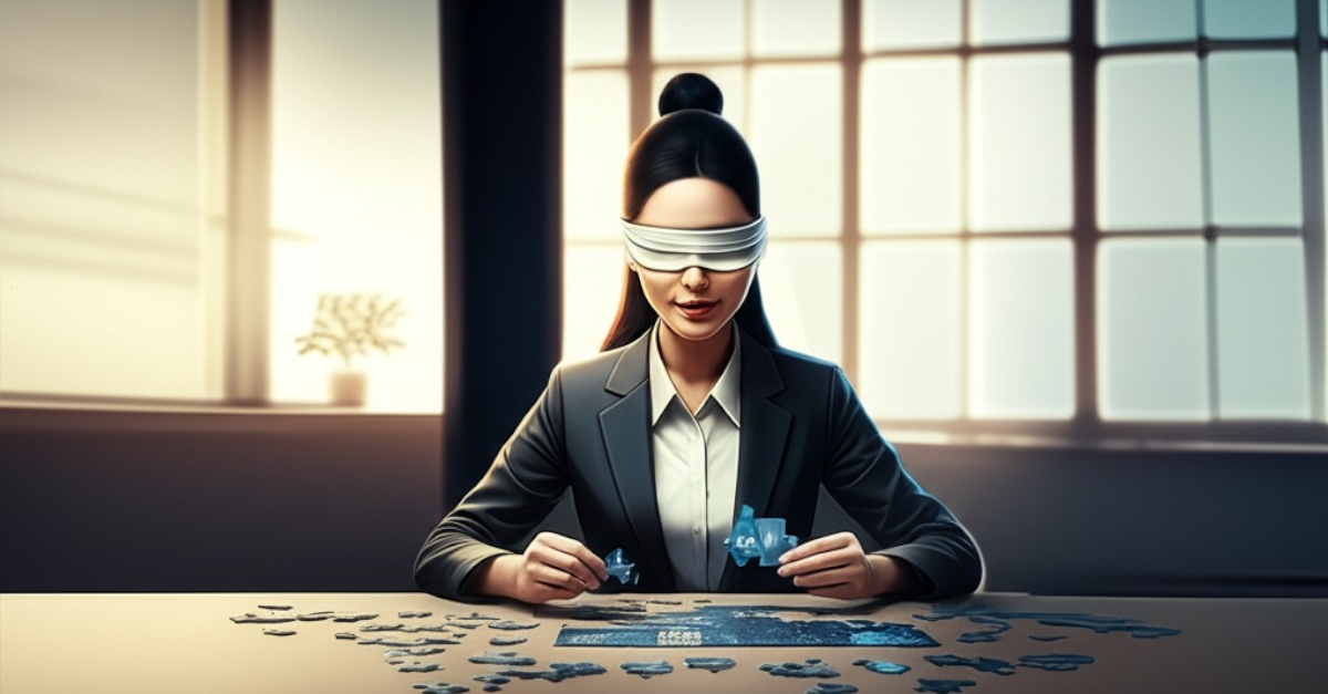 Building a jigsaw whilst blindfolded