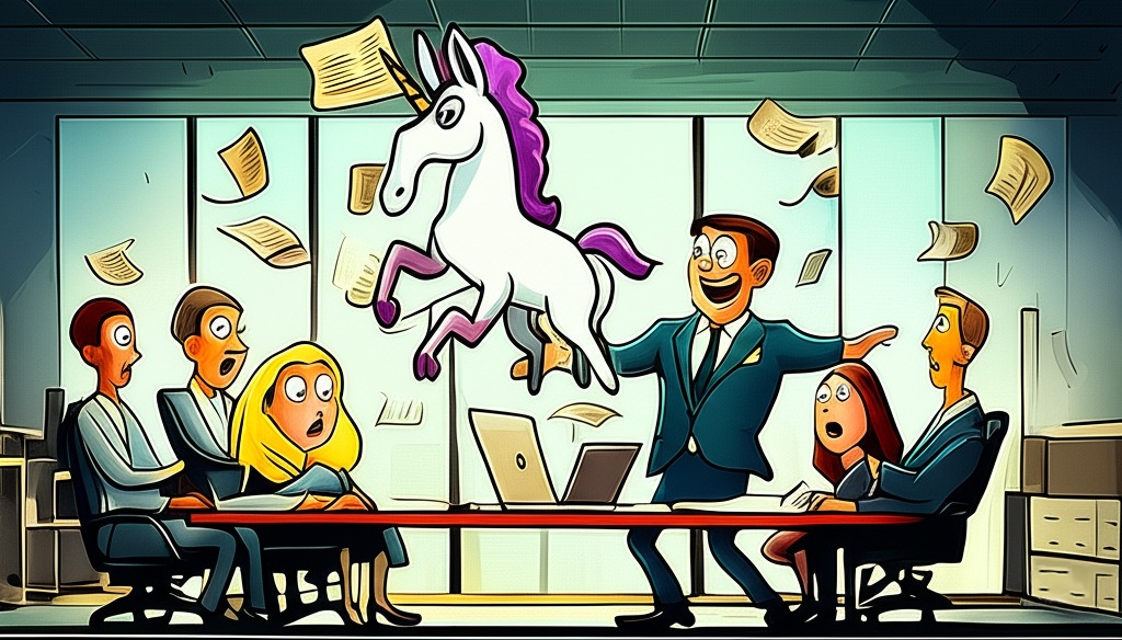 Unicorn appears in a meeting